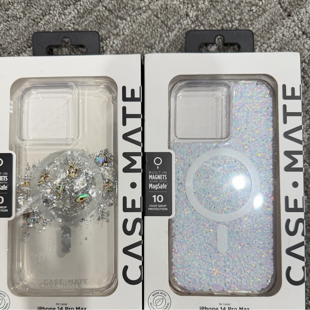 NEW CASE-MATE iPhone 14 Pro Max Crystal and Holographic Cases. Bundle.